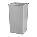 Rubbermaid Commercial Products Square Untouchable Trash Can, 50-Gallon, Gray, Large Durable Waste Container Bin for Indoor/Outdoor Spaces