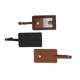 Nappa Snap Luggage Tag [Set of 3] Color: Black