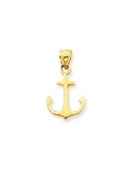 Admiralty Anchor Pendant in 14 Karat Yellow Gold