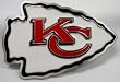 Kansas City Chiefs Enamel Pewter Buckle, NFL Football Buckle