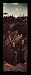 Hubert van Eyck (Ghent altar altar of the Mystic Lamb, right wing, bottom, inner scene: The Pilgrims) Gold Wood-Mounted Art Poster Print - 13" X 19"