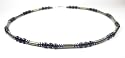 Men's Gemstone Necklaces in Sterling Silver, Beaded w/Semi Precious Pyrite, Obsidian, Black Onyx