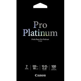 Canon Photo Paper Pro Platinum, 4 x 6 Inches, 100 Sheets (2768B015)
