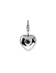 SilveRado (tm) VR004B-AM2 Verado Sterling Silver Heart Amethyst Feb Bead / Charm