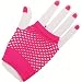 Neon Pink Fishnet Fingerless Wrist Gloves