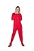 Big Feet PJs. Red Cotton Jersey Knit Adult Footed Onesie Pajamas