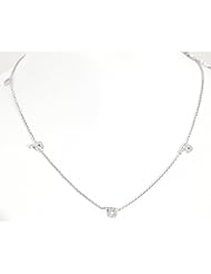ROBERTO COIN Diamond White Gold Letter "P" Necklace
