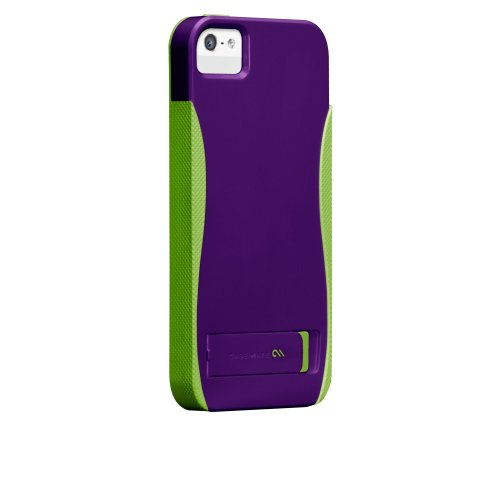 Case-Mate 日本正規品 iPhone5 POP! with Stand Case, Violet / Chartreuse Green ハイブリッド シームレス スタンド ケース CM022380