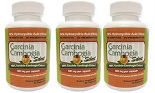 Garcinia Cambogia Select - 100% Pure Garcinia Cambogia Extract with 50% Hydroxycitric Acid (HCA) All Natural Weight Loss, Fat Burner. Lose Weight Fast. 90 Capsules-3 Bottles