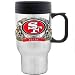 San Francisco 49ers Stainless Steel 18 oz Beverage Travel Mug - NFL Football Fan Shop Sports Team Merchandise