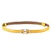 KaLeido Women's Stylish Adjustable Solid Color Skinny Waist Belt