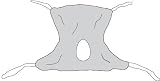 Full Body Patient Lift Sling With Commode Cutout Option Yes/Large