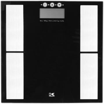 Kalorik Black Electronic Scale w/Body Fat Analyzer