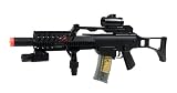 Spring Double Eagle H&K G36 Assault Rifle FPS-150, Scope, Laser, Tactical Light, Open Stock Airsoft Gun