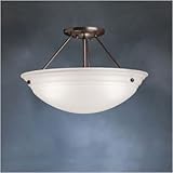 Three-Light Semi-Flush Ceiling Fixture
