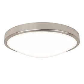 Astro 0906 GR10 Osaka Ceiling Light including 1 x 28 Watt 2D CFL Bulb, Brushed Nickel