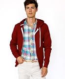 American Apparel F497 Flex Fleece Zip Hoody - Cranberry F497 M