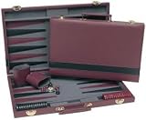 Wood Expressions 18 Burgundy/Black Backgammon