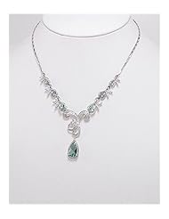 CZ Necklace In 92.5 Sterling Silver