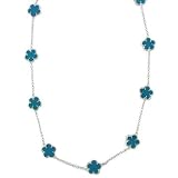 Sterling Silver with Turquoise Clover Necklace