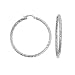 Karat Platinum 35mmx25mm Twist Hoop Earrings