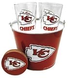 Kansas City Chiefs Pint Glasses and Beer Bucket Set | Kansas City Chiefs Gift Set