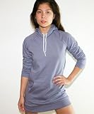American Apparel 5398 California Fleece Pullover Raglan Hoody Dress, Slate, M