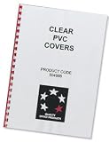 5 Star Office Comb Binding Covers PVC 250 micron A4 Clear [Pack 100]