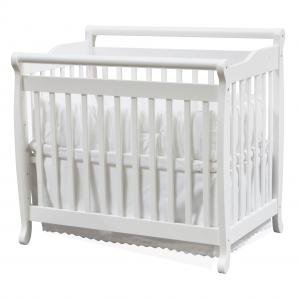 Emily Convertible Mini Crib in White