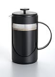 BonJour Ami-Matin Unbreakable BPA Free with Flavor Lock Brewing French Press, 3-Cup, Noir Black