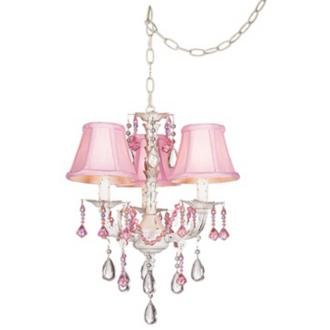 Pretty in Pink Swag Mini Chandelier