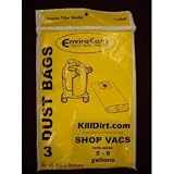 SHOP VAC Paper Bags-3PK-Fits All Tank Sizes 5-8 GALLON REPLACEMENT