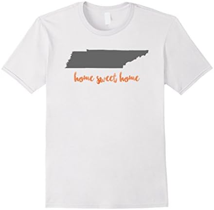 Tennessee State Outline - "Home Sweet Home" - T-Shirt - Male Medium - White