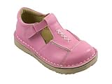 Coco Jumbo Genuine Leather Girl's T-Strap Shoes - Pink