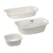 Corningware Etch 4 Piece Bakeware Set (White Linen)