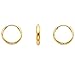 14k Yellow or White Gold 2mm Domed Hoop Huggies Earrings (0.5