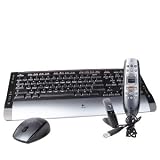 Logitech Cordless Desktop S 510 Media Remote - Keyboard - wireless - RF - mouse - USB wireless receiver