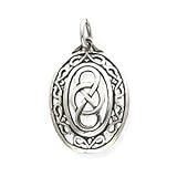 Pendant - Silver Oval Irish Celtic Knots Pendant Charm