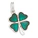 Green Enamel 4 Leaf Clover Charm