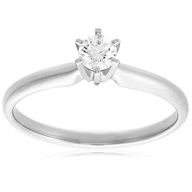 14k Choice of White or Yellow Gold Round Diamond Solitaire Engagement Ring (1... by Amazon.com Collection