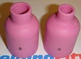 2 TIG Welding Torch Alumina Ceramic Large Diameter Gas Lens 57N74 #8 for Torch 17, 18 and 26