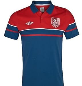 2012-13 England Umbro Media Polo Shirt (Red-Navy)