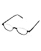 NYFASHION101 Unisex Half Frame Semi Rimless Oval Reading Glasses