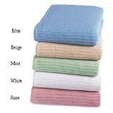 100% Cotton TWIN Thermal Blanket, BLUE