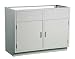 Looped Logic LL5835DB-SSAA Shadow Gray 2 Door Modular Steel Sink Cabinet with Chemical Resistant Powder Coated Finish, 58" Length x 35.375" Height x 22" Depth