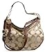 Authentic Coach Ali Signature Khaki/bronze Large Hobo Handbag 13656 Bkhbz