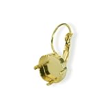 Cristal Swarovski - Sertis/boucles d'oreilles dorees pour cabochons carres 12 mm (2)