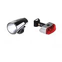Sigma Sport Beleuchtungsset Smilux LED / Cuberider II inkl. Akkus und Ladegerät
