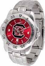 South Carolina Gamecocks Sport Steel Band Ano-Chrome Men's Watch