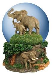 Childrens Toyshop  Toys : Exquisite Elephant Waterglobe with Detailed Wildlife Theme